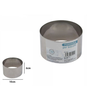 Set 12 Pezzi Forme Stampi Formina Per Dolci Torte Biscotti Rotonde 10x6cm 60421         