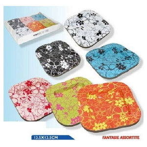 Trade Shop - Set 12 Pezzi Posacenere Ceneriera Porta Cenere Colorata Metallo Fantasia -