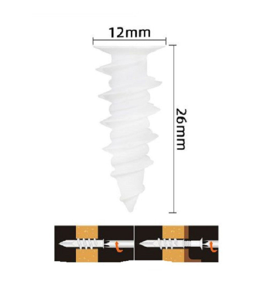 Set 12 Pezzi Tasselli In Plastica Tassello Fischer Fissaggio Viti 12x26mm 57183         