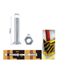 Set 12 Pezzi Viti Vite A Testa A Croce Piatta 4x50mm Con Dado Esagonale M4 90938         