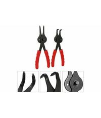 Set 12 Pinze Per Anelli Elastici Interni Esterni Reversibile 45° A 90° 07209         