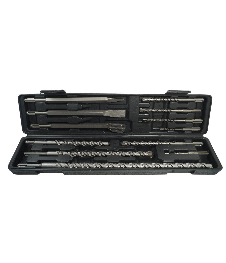 Set 12 Punte Per Trapano Martello Pneumatico Puntali Punta Scalpelli Sds Plus         