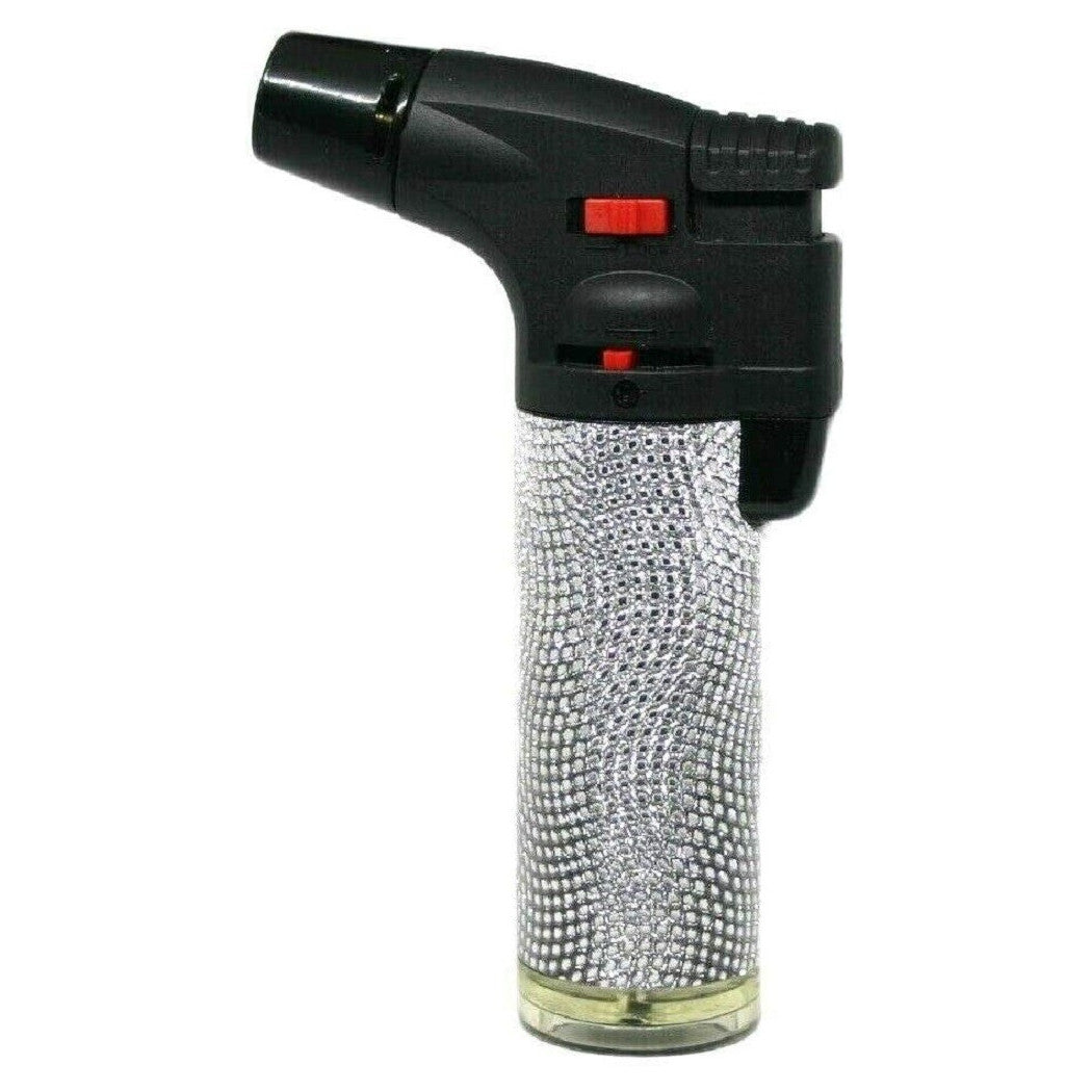 Trade Shop - Set 12 Pz Accendini Accendi Gas Easy Torch Shiny Lucidi Chic Fiamma Blu 40804594 -