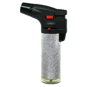 Trade Shop - Set 12 Pz Accendini Accendi Gas Easy Torch Shiny Lucidi Chic Fiamma Blu 40804594 -