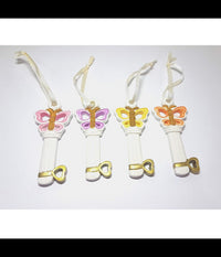 Set 12 Pz. Bomboniera Bomboniere Chiave Farfalla 18 Anni Compleanno Portachiavi         