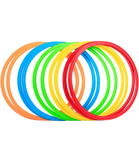 Set 12 Pz Cerchi Piatti Colorati Per Fitness Esercizi Di Coordinazione Da 50cm         