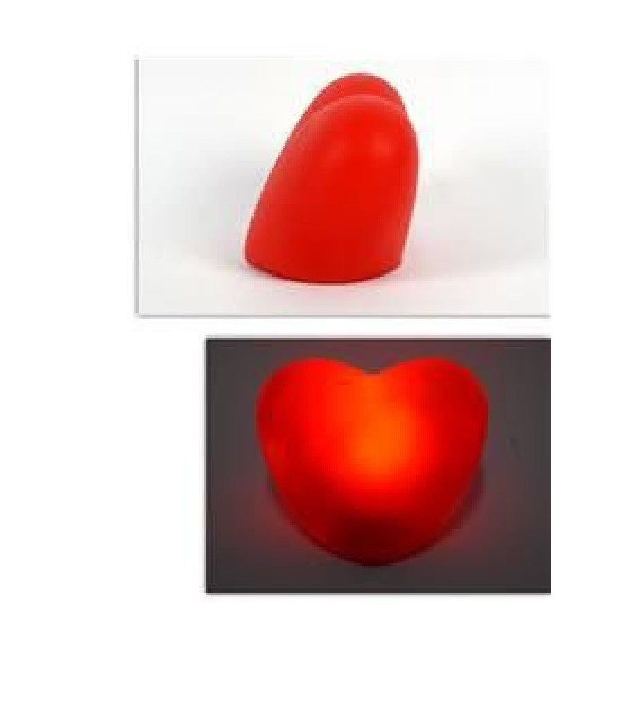 Set 12 Pz Cuori Cuore Rosso Luminoso Decorazione Luce San Valentino 6,5x4.5x4cm         