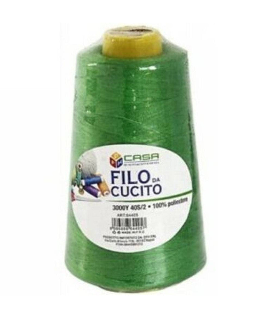 Set 12 Pz Filati A Cono Filo Poliestere Cucito 3000y 40s/2 Verde Gomitolo Cotone         