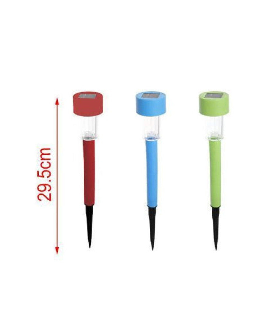 Set 12 Pz Lampada Solare Led 29,5 Cm A Picchetto Luci Giardino Colorate 2002982         