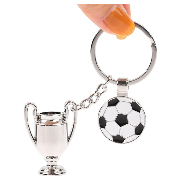 Trade Shop - Set 12 Pz Portachiavi Da Calcio Con Pallone Coppa Per Uomo Donna Sportivo Bomboniere         