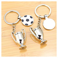 Trade Shop - Set 12 Pz Portachiavi Da Calcio Con Pallone Coppa Per Uomo Donna Sportivo Bomboniere         
