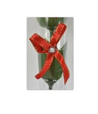 Set 12 Pz Rose Rosa Rossa Fiore Con Diamantino Fiocco 36cm Regalo San Valentino         