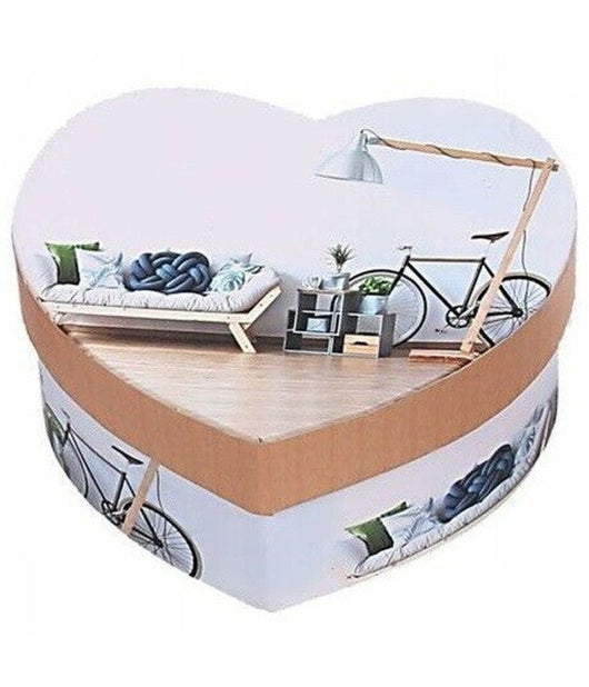 Set 12 Scatola Box Confezione Da Regalo Con Cuori Fantasia 11x5.5cm In Cartone         