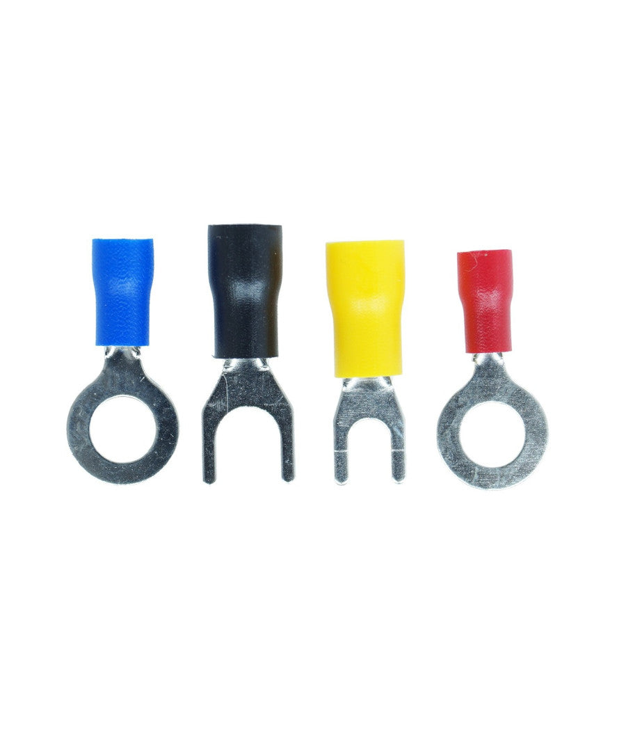 Set 125 Capicorda Connettori Innesto Terminali Elettrici Preisolati 125 Pezzi Pz         