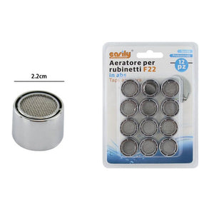 Trade Shop - Set 12pz Aeratore Per Rubinetti F22 In Abs Filtro Rubinetto Femmina Rompigetto 52703         
