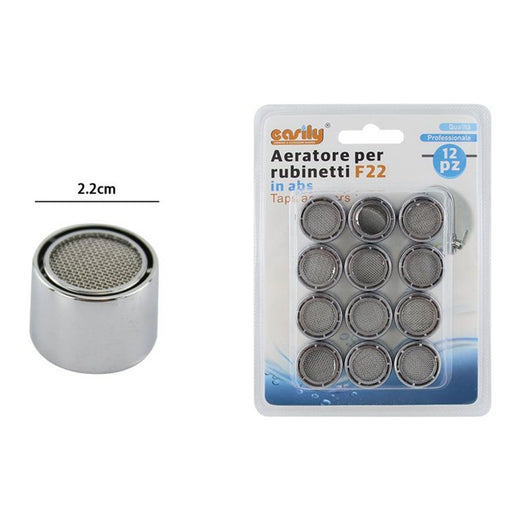 Trade Shop - Set 12pz Aeratore Per Rubinetti F22 In Abs Filtro Rubinetto Femmina Rompigetto 52703         