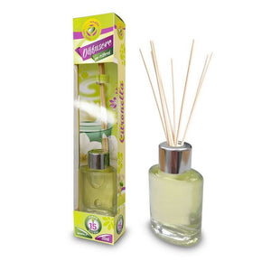 Trade Shop - Set 12pz Diffusore Profumato Con Bastoncini Da 30 Ml Citronella Per Esterni 40047se -