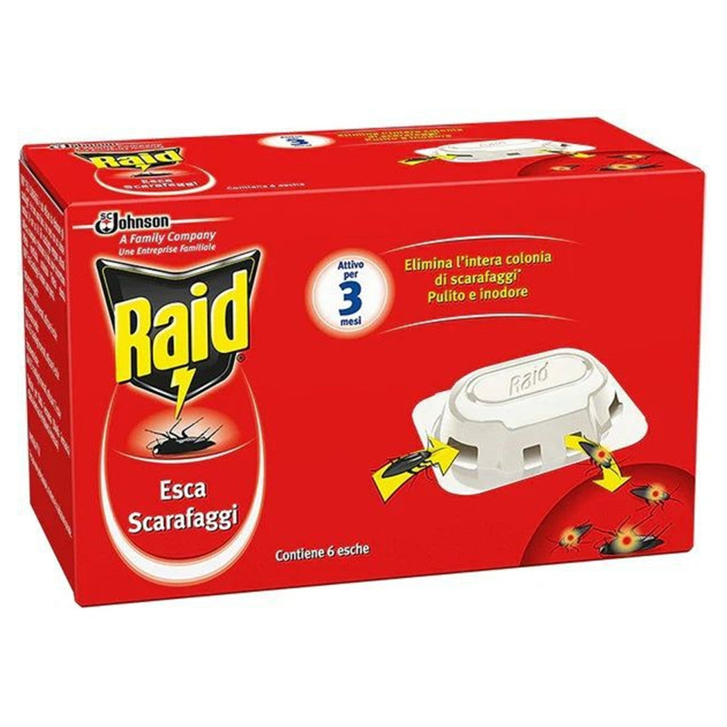 Trade Shop - Set 12pz Esca Scarafaggi Insetticida Inodore Interno/esterno Confezione Con 6 Esche 143759 -