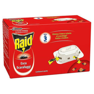 Trade Shop - Set 12pz Esca Scarafaggi Insetticida Inodore Interno/esterno Confezione Con 6 Esche 143759 -