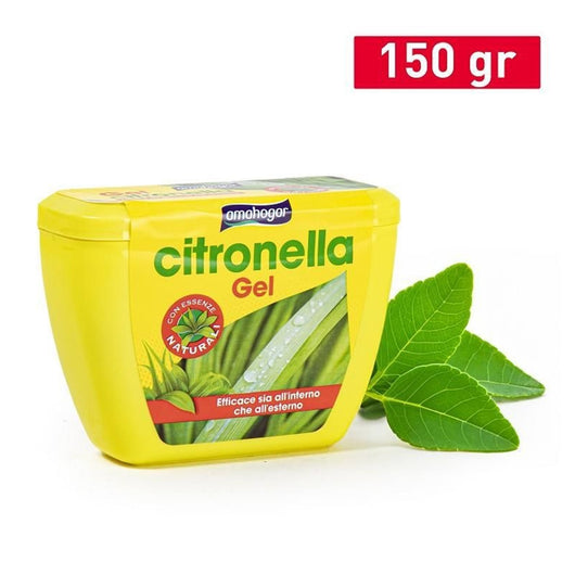 Trade Shop - Set 12pz Gel Ovale Alla Citronella 150gr Protezione Insetti Per Interni Esterni 0176877 -