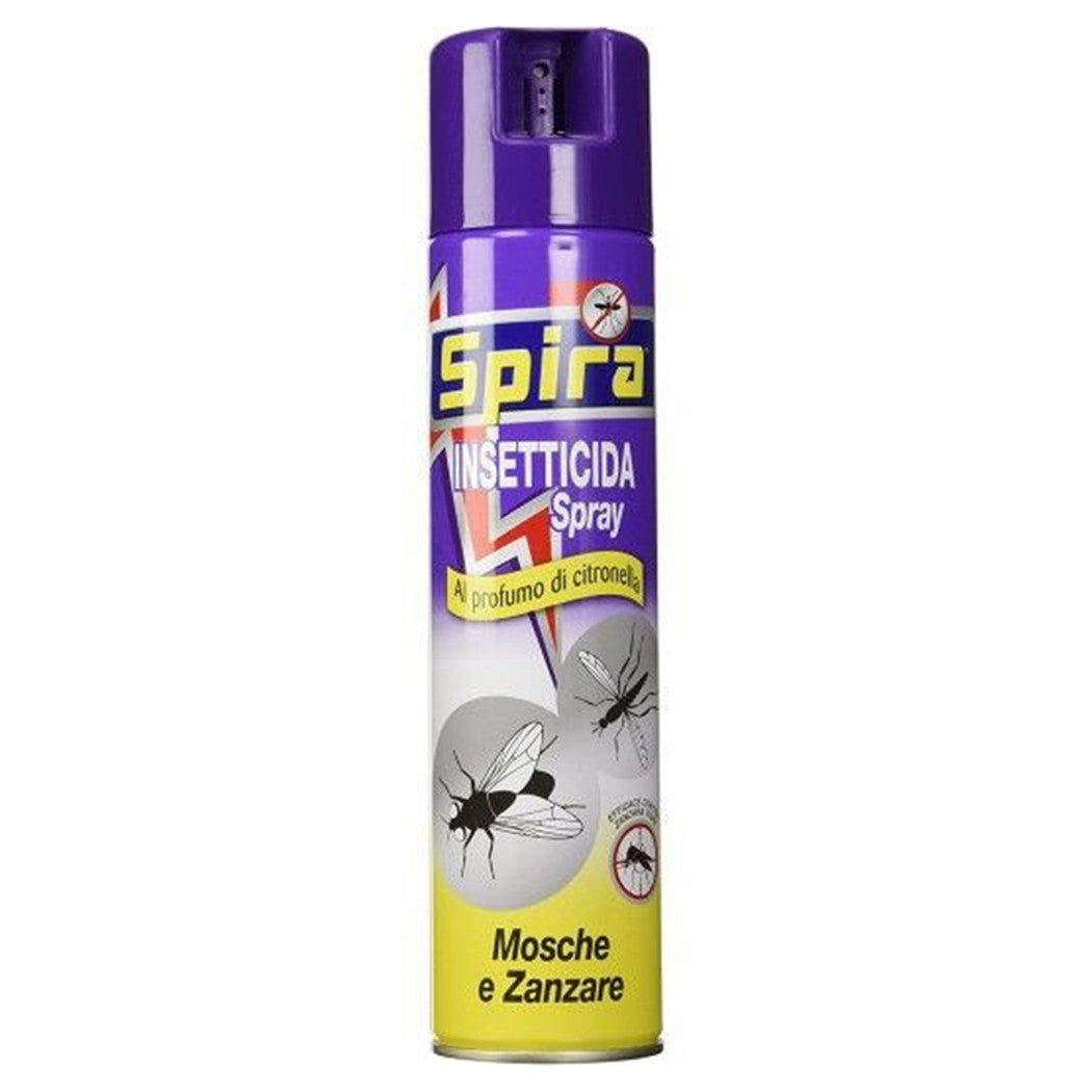 Trade Shop - Set 12pz Insetticida Spray Profumato Alla Citronella Per Mosche Zanzare 400ml 228282 -