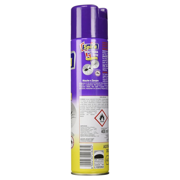 Trade Shop - Set 12pz Insetticida Spray Profumato Alla Citronella Per Mosche Zanzare 400ml 228282 -
