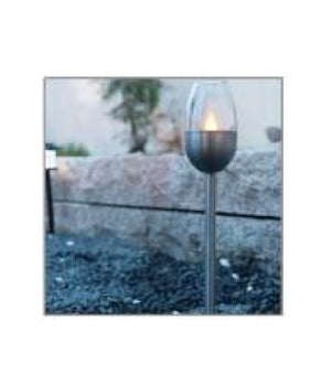 Set 12pz Lampada A Luce Solare Led 38 Cm Con Picchetto Da Giardino Torce 2002998         