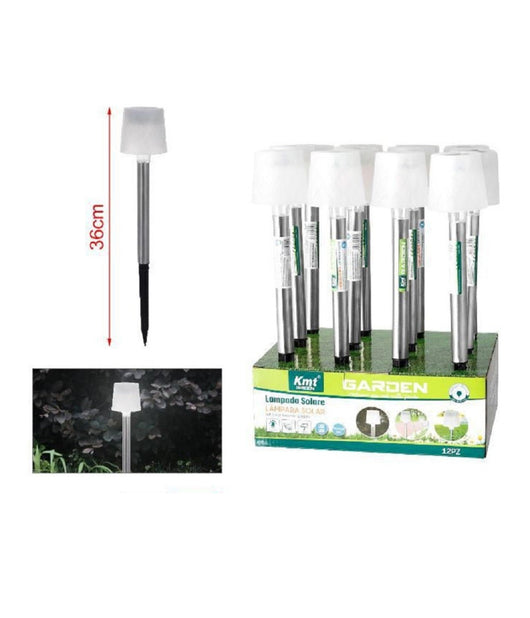 Set 12pz Lampada Ad Energia Solare 36 Cm Con Picchetto Giardini Vialetti 2003020         