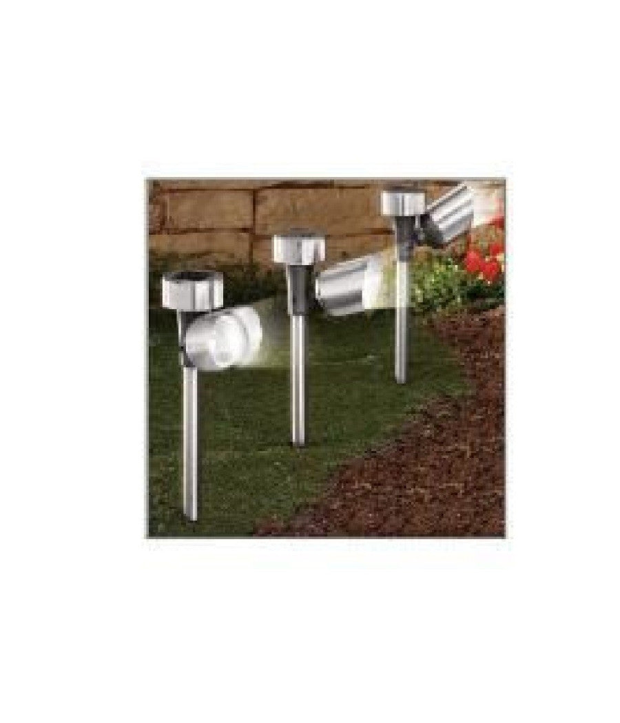 Set 12pz Lampada Faretto Energia Solare Led Da Giardino A Picchetto 36cm 2002997         