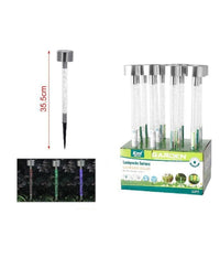 Set 12pz Lampada Solare 35.5cm Con Picchetto Bolle Colorate Led Giardino 2003021         