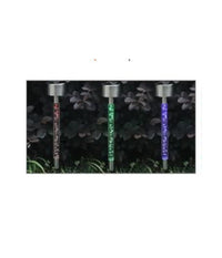 Set 12pz Lampada Solare 35.5cm Con Picchetto Bolle Colorate Led Giardino 2003021         