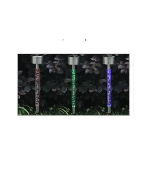 Set 12pz Lampada Solare 35.5cm Con Picchetto Bolle Colorate Led Giardino 2003021         