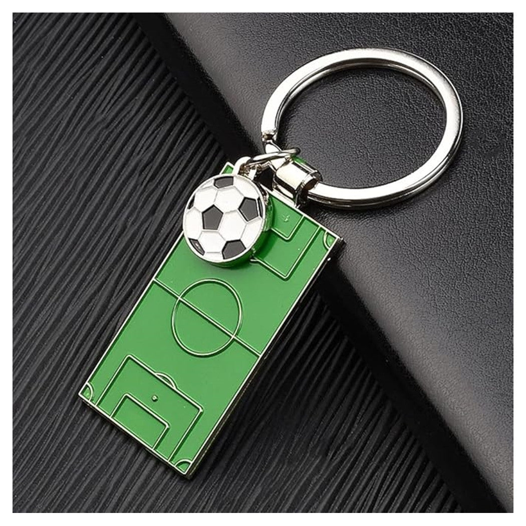 Trade Shop - Set 12pz Portachiavi Con Campo Pallone Da Calcio Calciatore Bundesliga Regalo Bomboniere         