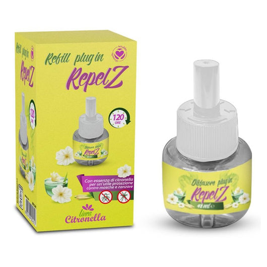 Trade Shop - Set 12pz Ricarica Per Diffusore Plug In Repel Z Essenza Citronella 120 Ore 48ml 034613 -