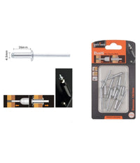 Set 12pz Rivetti Rivetto 4.8x16mm Accessori Bricolage Ferramenta Fai Da Te 90822         