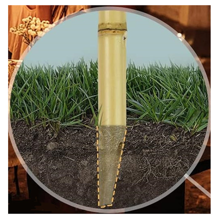 Trade Shop - Set 12pz Torcia In Bambù Naturale 150cm Da Giardino Per Esterni Con Stoppino 020097 02335 -        