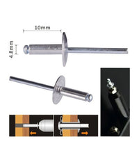 Set 13 Pezzi Rivetti Rivetto 4.8 X 10 Mm Accessori Bricolage Ferramenta 94980         