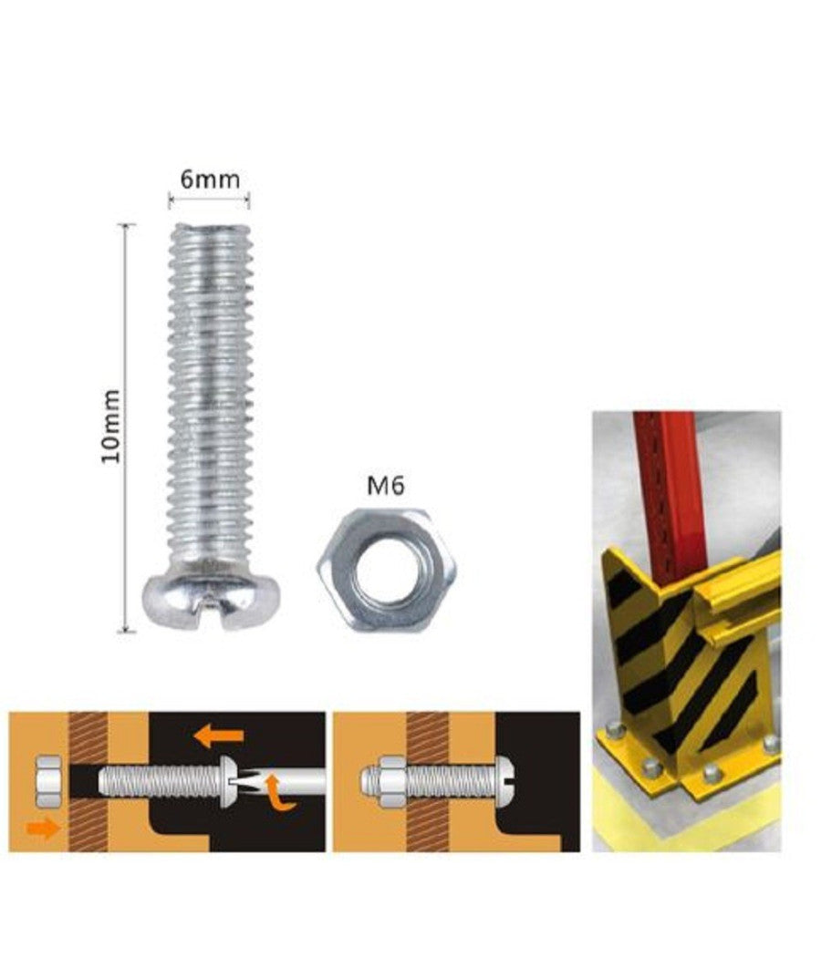Set 13 Pz Viti Vite Testa A Croce Tonda 6x10 Mm Con Dadi Dado Esagonale M6 90973         
