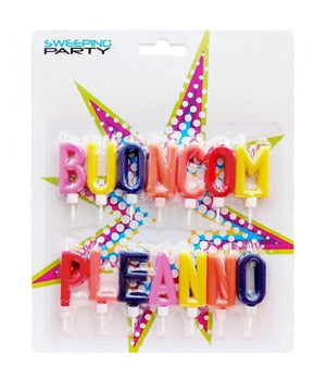 Set 14 Candeline Candela Buon Compleanno Multicolor Colorata Torta Festa Party         