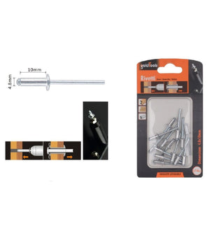 Set 14pz Rivetti Rivetto 4.8x10mm Accessori Bricolage Ferramenta Fai Da Te 90820         