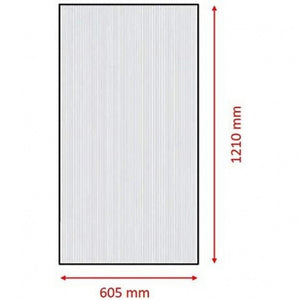 Set 15 pezzi in policarbonato resistente ai raggi UV per serre da giardino (605 x 1210 x 4 mm)