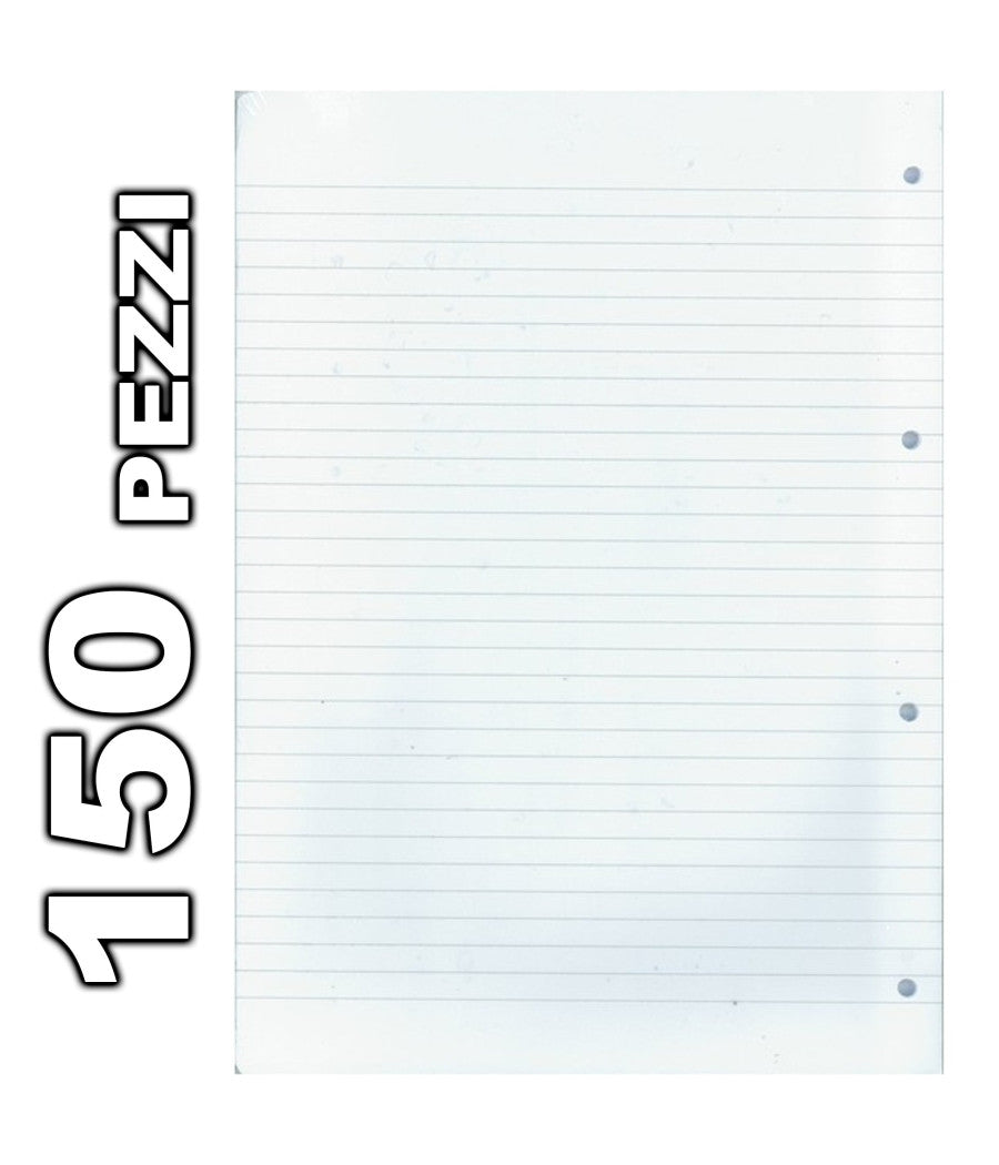 Set 150 Fogli Forati Per Quaderni Ad Anelli Quaderno A4 A Righe Per Raccoglitore         
