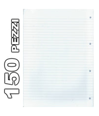 Set 150 Fogli Forati Per Quaderni Ad Anelli Quaderno A4 A Righe Per Raccoglitore         