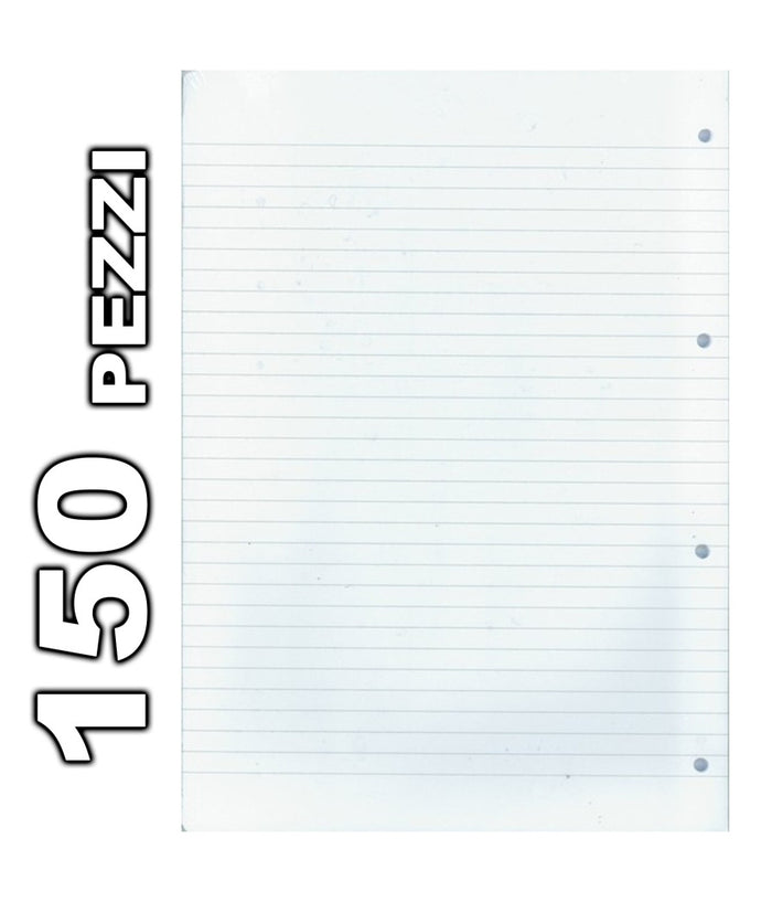 Set 150 Fogli Forati Per Quaderni Ad Anelli Quaderno A4 A Righe Per Raccoglitore         