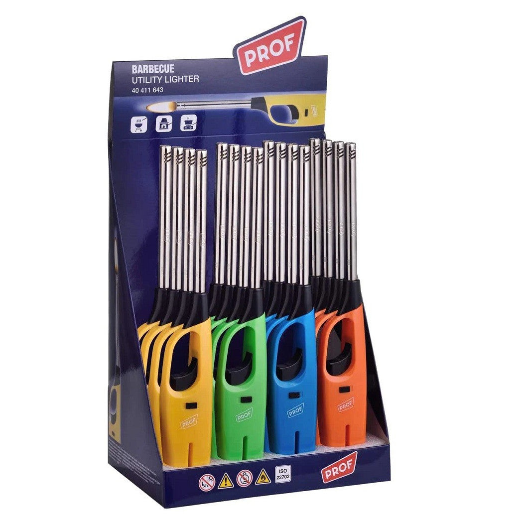 Trade Shop - Set 16 Accendigas Accendini Accendi Gas Accendifuoco Ricaricabile 27,1cm 40411643 -