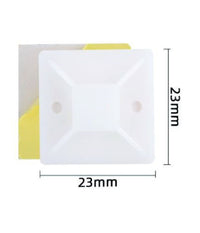 Set 16 Pezzi Basi Per Fissaggio Passante Fascette Supporto Adesivo 23x23mm 57189         