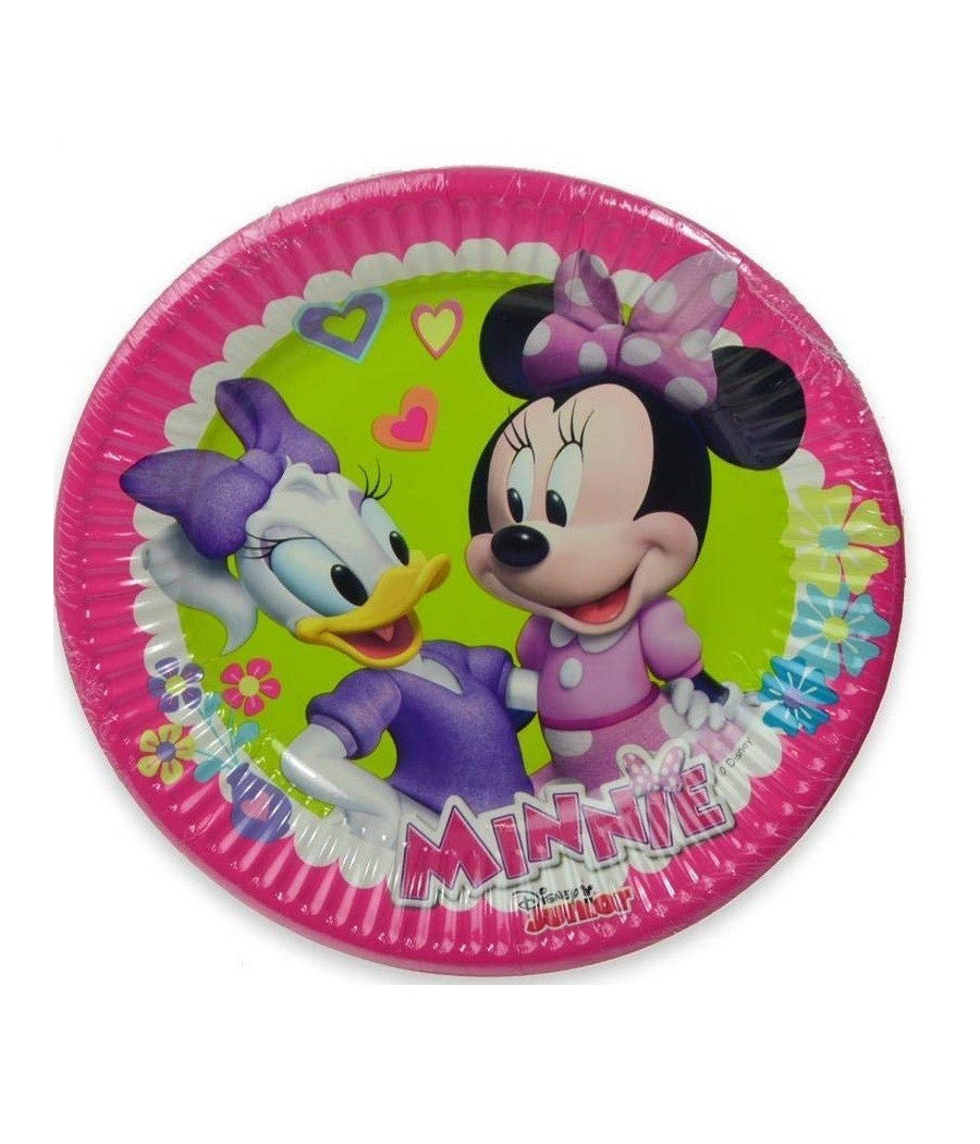 Set 16 Pezzi Piatti Usa E Getta Piatto 19.5 Cm Minnie Paperina Disney Land 613         