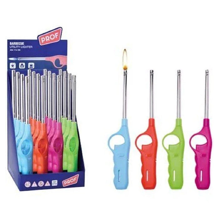 Trade Shop - Set 16 Pz Accendino Accendigas Ricaricabile Barbecue Utility Lighters 40411498 -