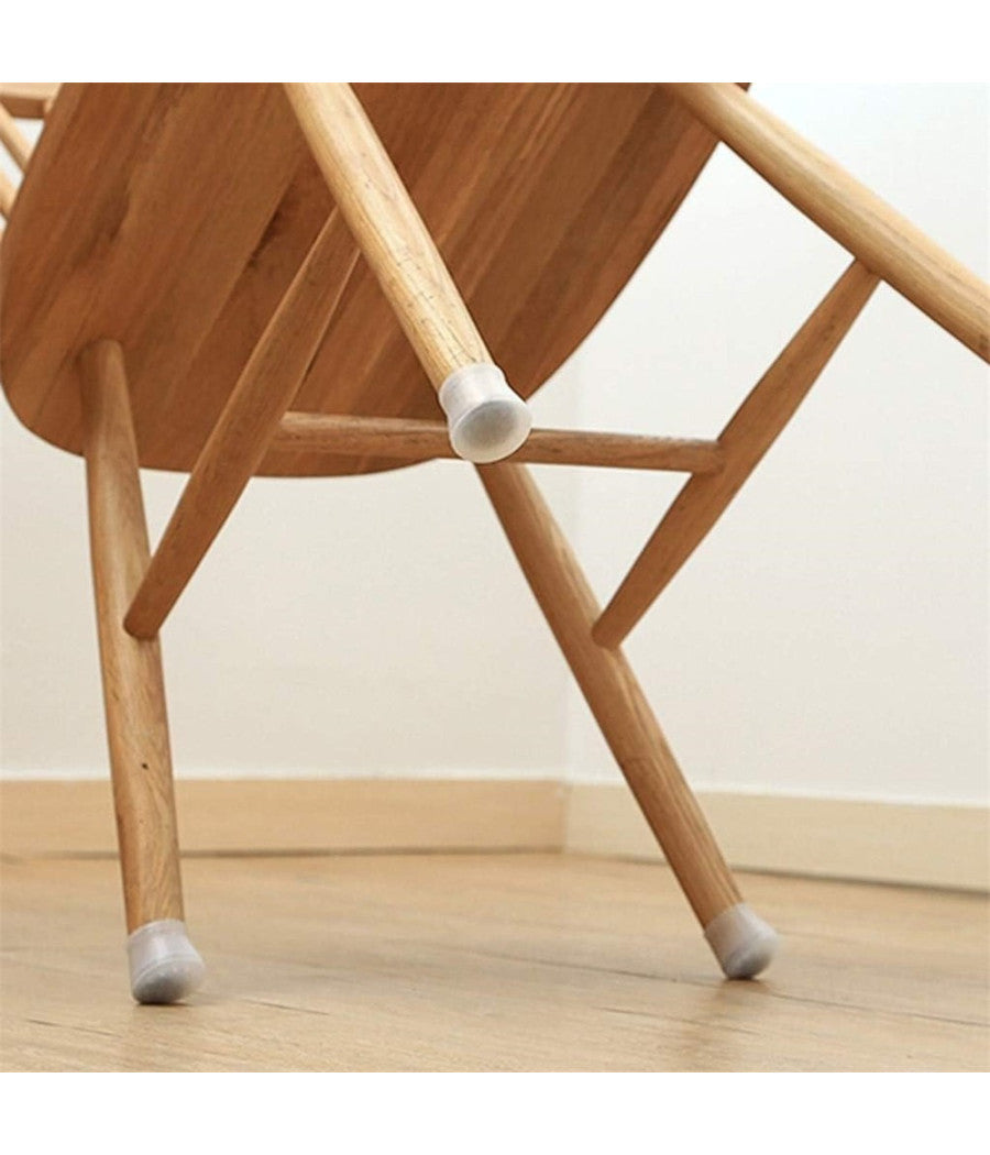 Set 16 Pz Tappi Protezioni Per Gambe Sedia Mobili Tavoli In Silicone Con Feltro         