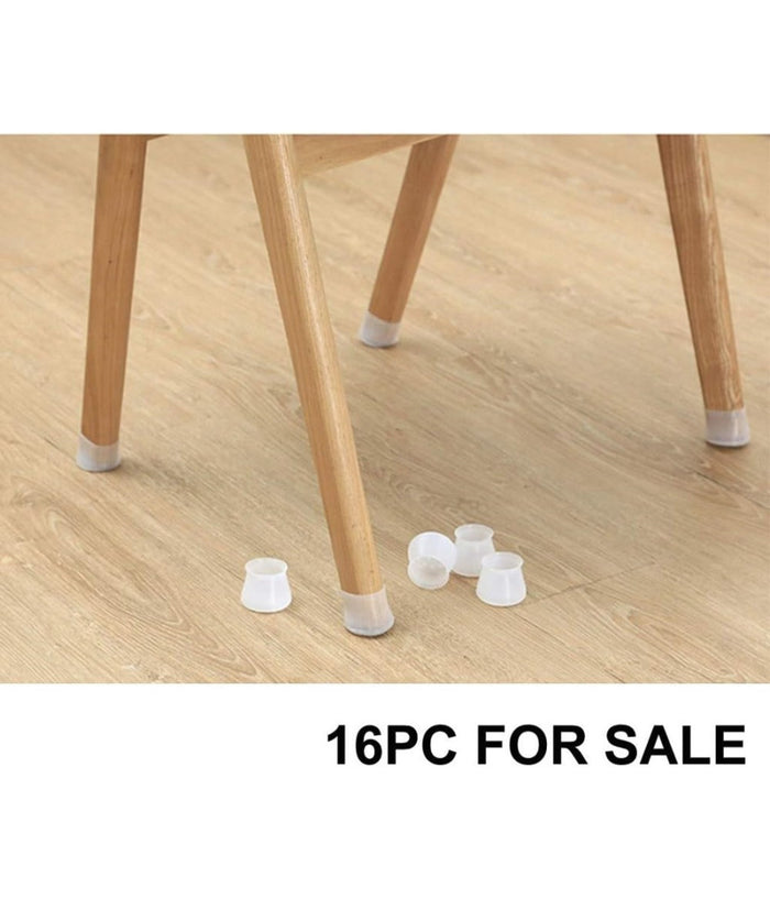 Set 16 Pz Tappi Protezioni Per Gambe Sedia Mobili Tavoli In Silicone Con Feltro         